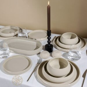 Bondy dupe 27-delige serviesset voor 6 personen | Biscuit beige