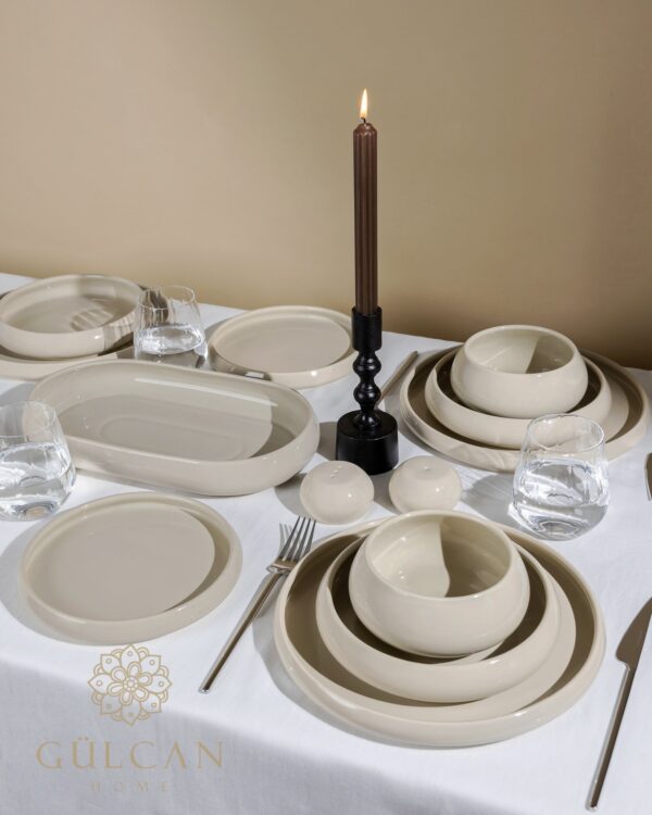 Bondy dupe 27-delige serviesset voor 6 personen | Biscuit beige