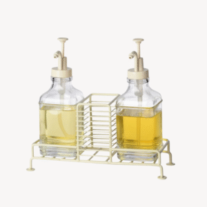 Glove dubbele keukendispenser met metalen houder | Beige