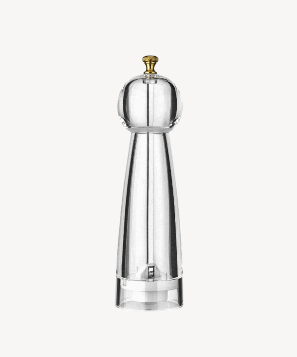 Luno Crystal – Transparante peper-/zoutmolen van acryl | 22 cm