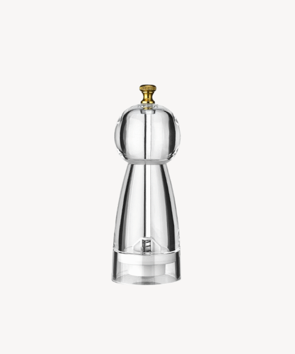 Luno Crystal – Transparante peper-/zoutmolen van acryl | 17 cm
