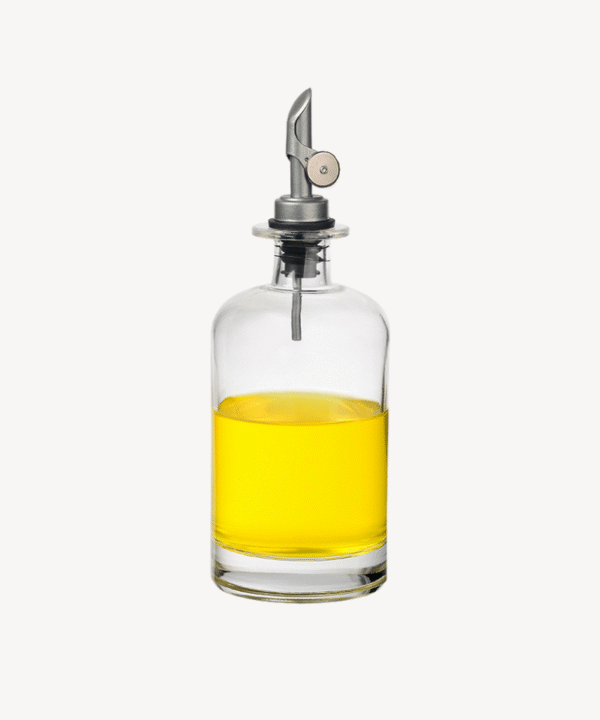 Maite glazen olie- en azijnfles 500 ml | Zilver