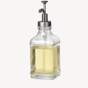 Gael glazen dispenser fles 500 ml – Zilver