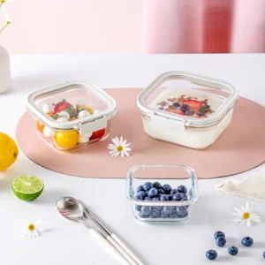 Neoflam Comodo glazen vershouddoos beige | 320 ml