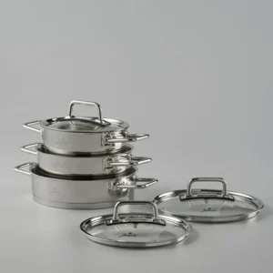 Jumbo Assos 6-delige premium RVS midi pannenset – 16/18/20 cm 