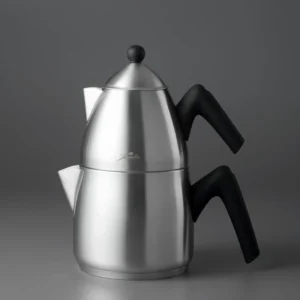 Jumbo Steel Mat 18/10 RVS theepot – Inductiegeschikt – 2+1 Liter