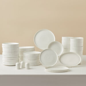 Karaca Forever Bone Pablito 53-delige serviesset – Wit, 12-persoons