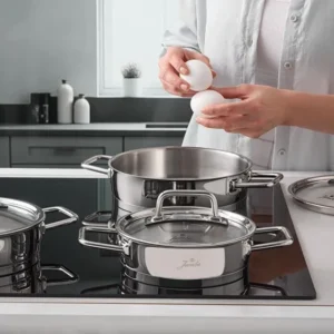 Jumbo Assos 6-delige premium RVS midi pannenset – 16/18/20 cm 