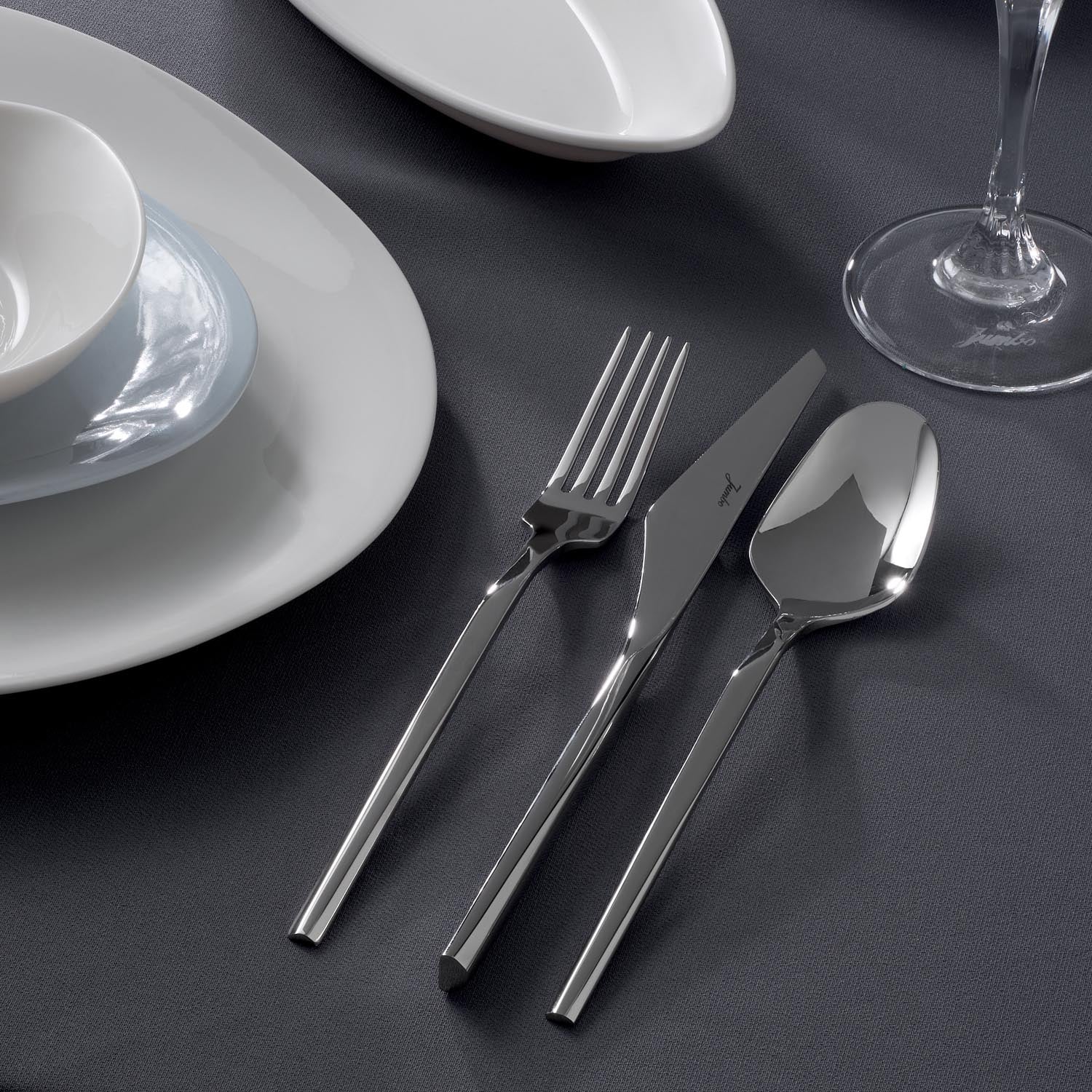 Jumbo 5100 Quartz 84-delige bestekset – 12 Persoons – Premium 18/10 RVS