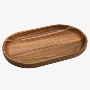 Lumo acaciahouten dienblad ovaal – Houten serveerplank 34 cm