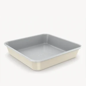 Vierkante Keramische Bakvorm Beige – Antiaanbak 