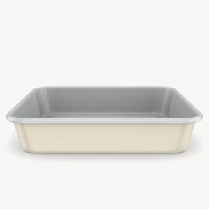 Rechthoekige keramische bakplaat beige – Antiaanbak