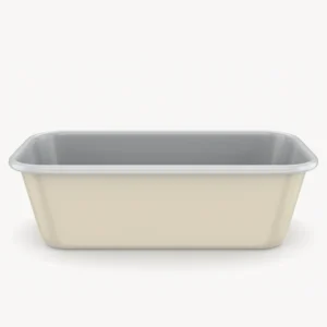 Rechthoekige keramische bakvorm beige – Antiaanbak 