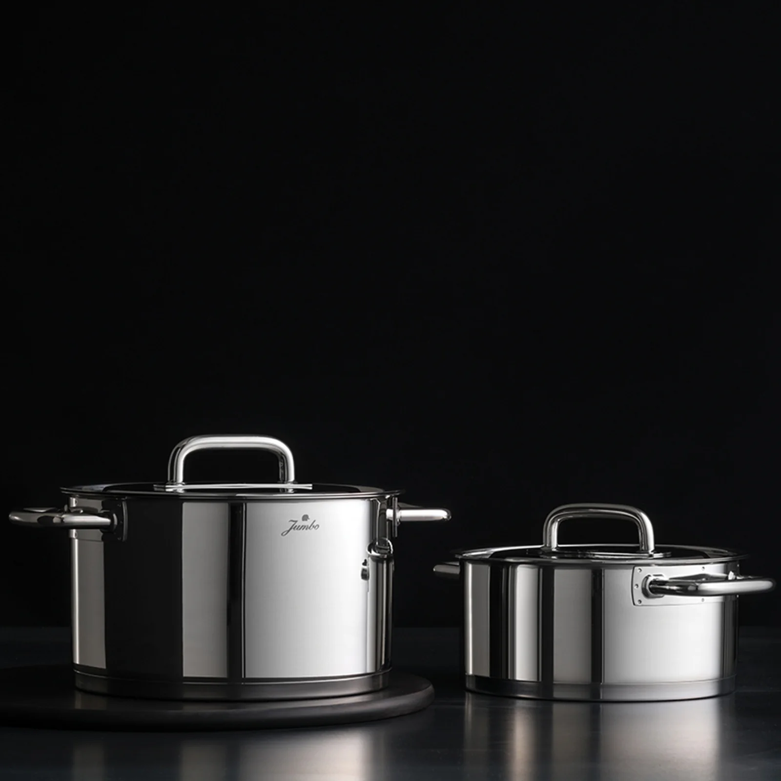 Jumbo Metalix 8-delige RVS premium pannenset