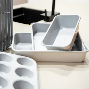 Complete 6-delige bakvormen set beige – Keramische antiaanbak, PFAS-vrij