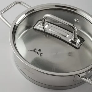 Jumbo Assos 6-delige premium RVS midi pannenset – 16/18/20 cm 