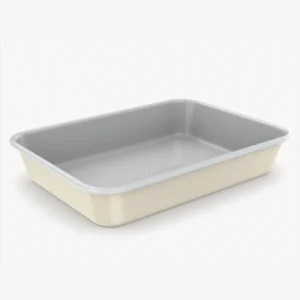 Rechthoekige keramische bakplaat beige – Antiaanbak