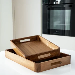 Lumo acaciahouten dienblad met handgrepen 36 cm