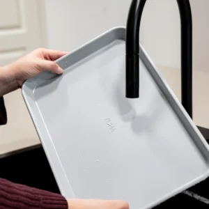 Bakplaat met afkoelrooster beige – PFAS-vrij, keramische antiaanbaklaag