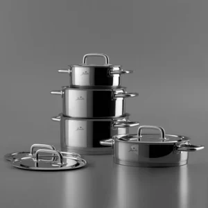 Jumbo Metalix 8-delige RVS premium pannenset 