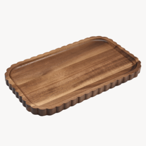 Acaciahouten wave serveerplank – 39x25 cm