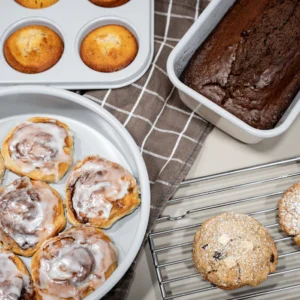 Complete 6-delige bakvormen set beige – Keramische antiaanbak, PFAS-vrij