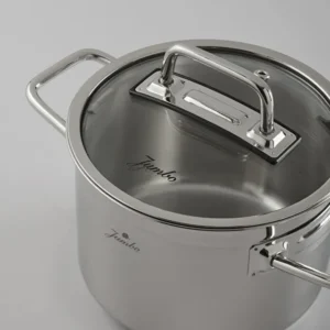 Jumbo Assos 6-delige premium RVS midi pannenset – 16/18/20 cm 