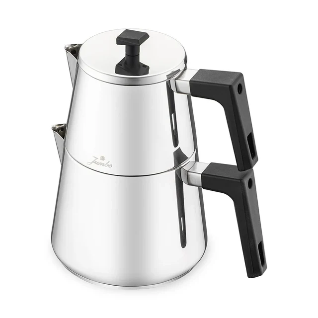 Jumbo Dynamic RVS theepot – 18/10 Roestvrijstaal – 1,9 + 1 Liter