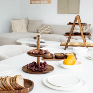 Lumo acaciahouten dienblad ovaal – Houten serveerplank 34 cm