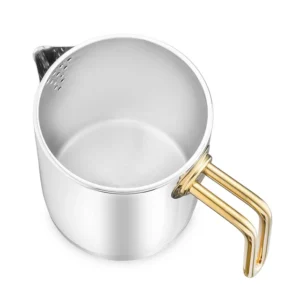 Jumbo Metalix inductie theepot – Titanium goud – 1,5 + 1,1 Liter