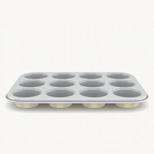 Keramische muffinvorm beige – 12-Vaks, PFAS-vrij, Antiaanbak