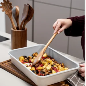 Complete 6-delige bakvormen set beige – Keramische antiaanbak, PFAS-vrij