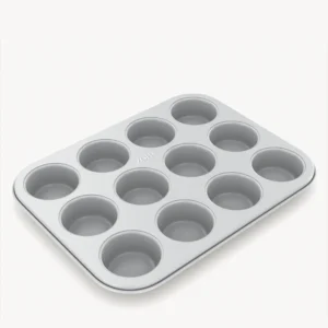 Keramische muffinvorm beige – 12-Vaks, PFAS-vrij, Antiaanbak
