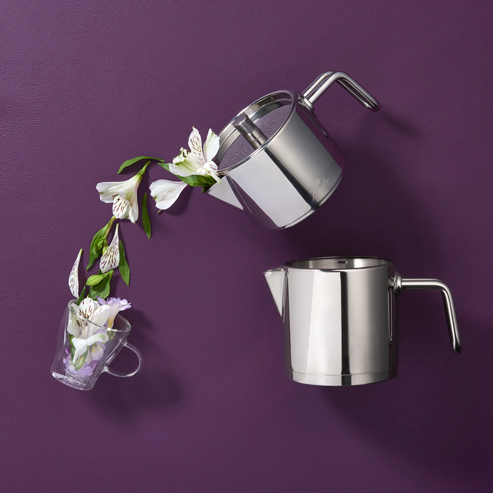 Jumbo Metalix Midi RVS inductie theepot – 18/10 Roestvrijstaal – 1,2 + 0,9 Liter