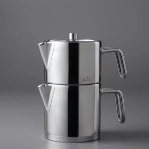 Jumbo Metalix Midi RVS inductie theepot – 18/10 Roestvrijstaal – 1,2 + 0,9 Liter