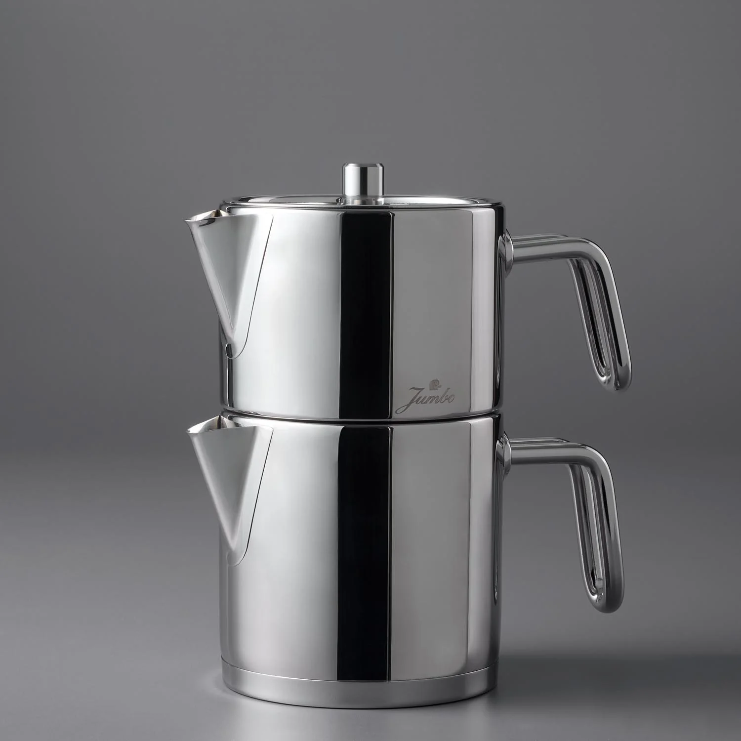 Jumbo Metalix Midi RVS inductie theepot – 18/10 Roestvrijstaal – 1,2 + 0,9 Liter