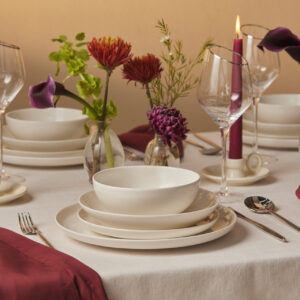 Karaca Streamline Remi Bone 24-delige serviesset – wit, 6-persoons