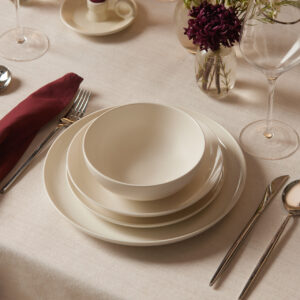 Karaca Streamline Remi Bone 24-delige serviesset – wit, 6-persoons