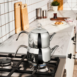 Karaca Manes rvs theepot – 1.35 L + 1.95 L