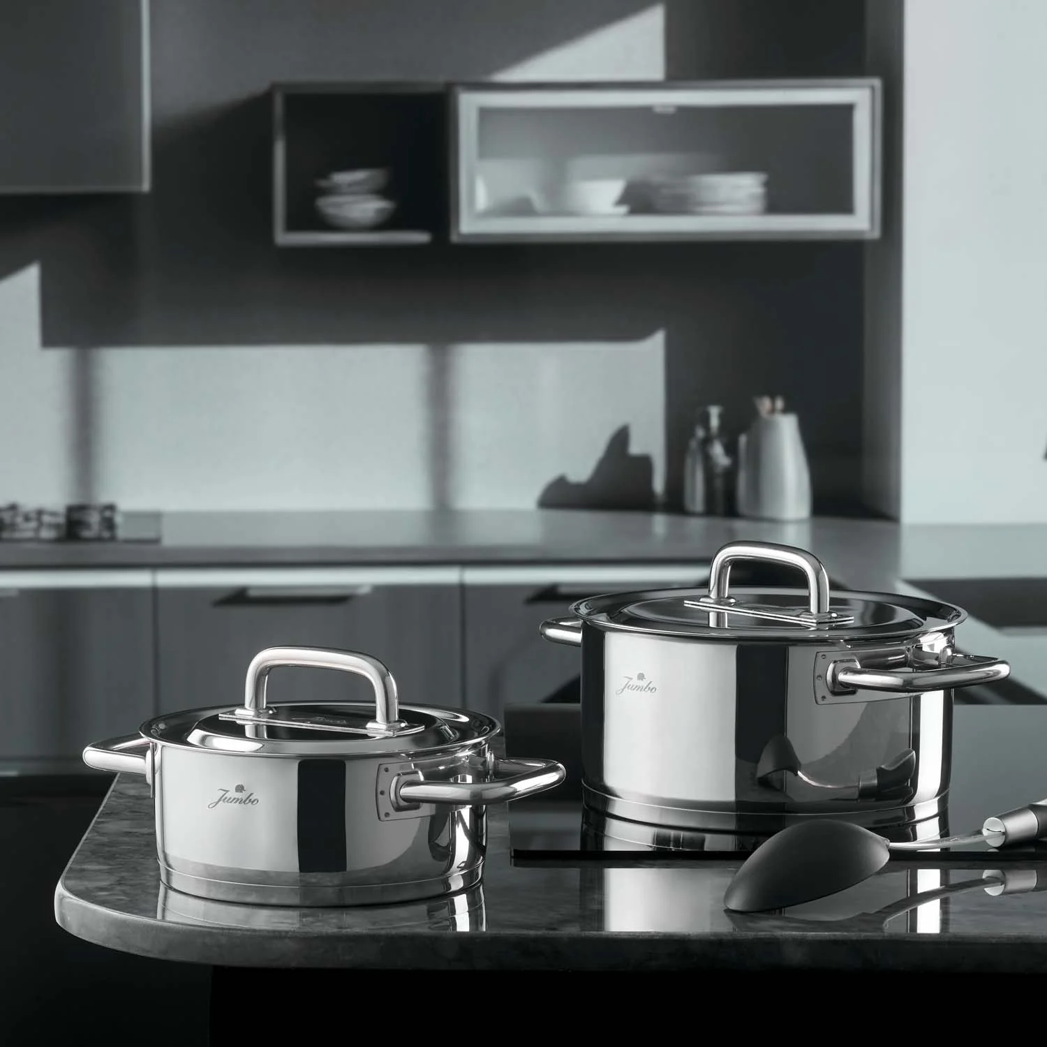 Jumbo Metalix 8-delige RVS premium pannenset