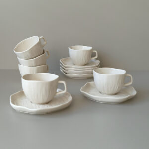 Fiora 12-delige espressokopjes set voor 6 personen | 80 ml