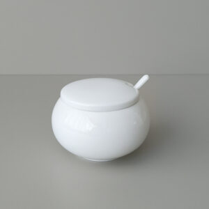 Belicia suikerpot met lepel porselein | Wit