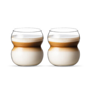 Bubble curve borosilicaatglas | 2 stuks | 380 ml 
