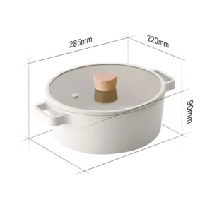 Neoflam FIKA kookpan 22 cm – 2,57 L | Crème