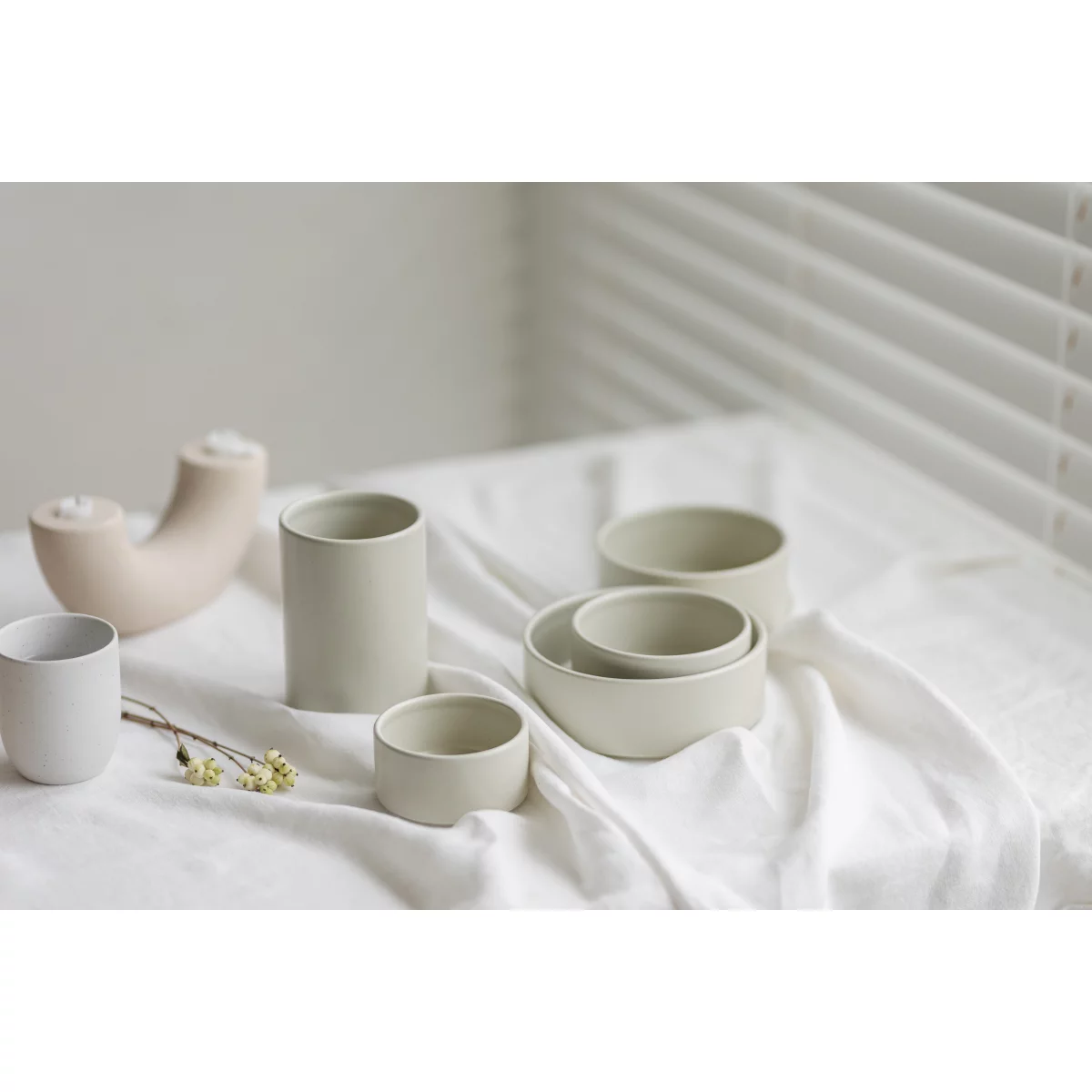 Neoflam FIKA One keramische bewaardozen set | 6-delig | Stone white