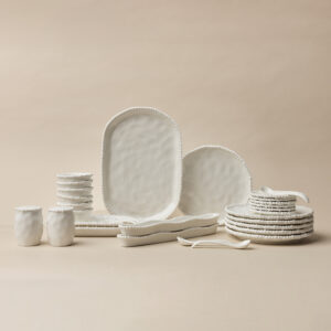 Pearly ontbijtset 31-delig voor 6 personen – Wit