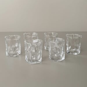 Diamond clear mini glazen | 6 stuks | 60 ml