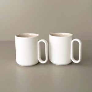 Nova mok 2 stuks | wit-beige | 340 ml