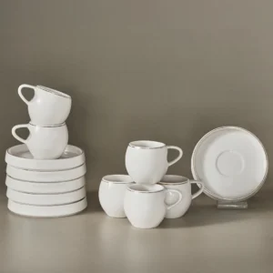 Karaca Sunset 12-delige espressokopjes set voor 6 personen | 100 ml