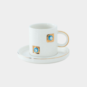 Bricard Yadigar 12-delige espressoset | Nazar | Wit-goud